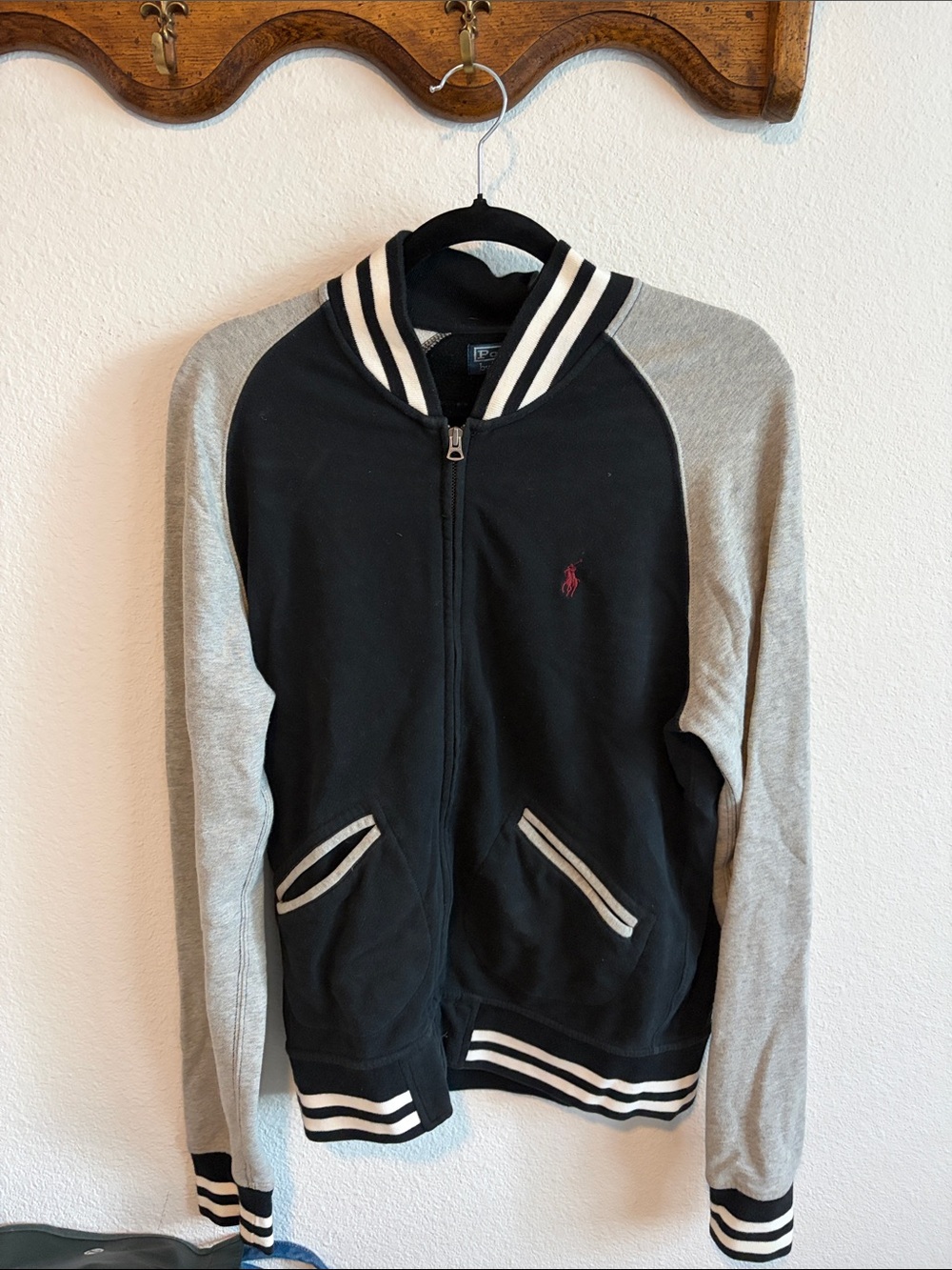 Ralph Lauren Polo Black Fleece Jacket with Blue Label